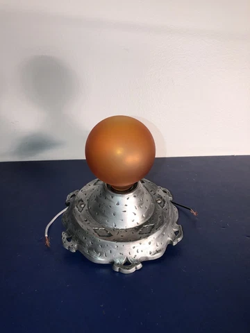 Antique Wired Nickel Finish Flush Mount Fixture Light 59F Cover
