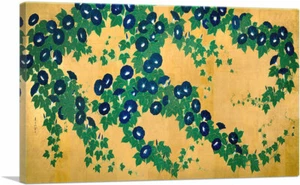 Morning Glories by Suzuki Kiitsu Canvas Art Print by Sakai Hoitsu - Picture 1 of 14