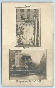 Postcard Avant, Anres, Emperor Frederick III toppled RPPC A198 - Picture 1 of 2