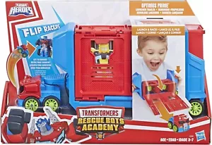 Neu SELTENE Hasbro Transformers Rescue Bots Academy OPTIMUS PRIME Flip Racers - Bild 1 von 5