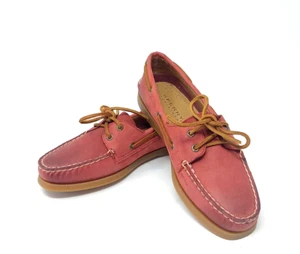 Sperry Women's Colour Block Shoes - Pink and Peach Mix Classic Sailing Shoes - Picture 1 of 9