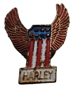 Harley No.1 Number One Stars Strips Wings Lapel Pin Badge Vintage Collectable - Bild 1 von 10