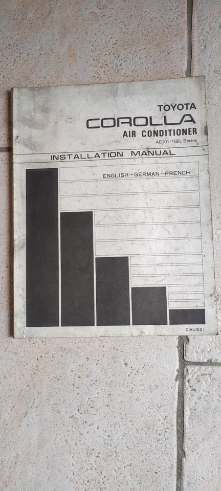 Toyota Corolla Air Conditioner Installation Manual Eng Ger Fre - Immagine 1 di 1