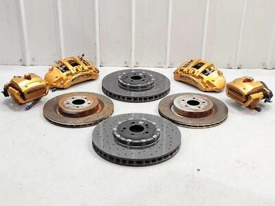 16-23 MERCEDES C63S AMG COUPE W205 CARBON CERAMIC/STEEL BRAKE ROTOR/CALIPERS SET - Image 1 of 4