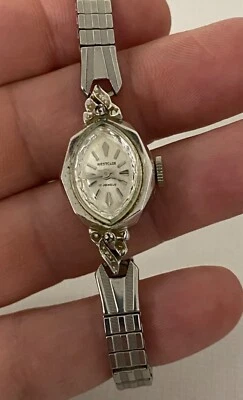 Reloj Westclox 17 joyas vintage para mujer parte posterior de acero inoxidable Foto 1 de 4