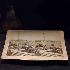 Stereoscope Stereoview Card Real Photo Chicago Illinois The Great Stock Yard #53