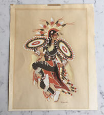 WOODY CRUMBO SILK SCREEN PRINT THE EAGLE DANCE LISTED ARTIST TAIL DANCER