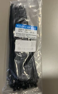 Fascette cavi Fascette elettricista Fascette fermacavo Fascette in plastica nere - Foto 1 di 2