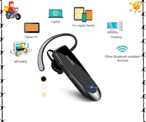 Trucker Wireless Mic Blue Parrot Bluetooth Noise Cancelling Headset Earpiece New - Picture 1 of 8