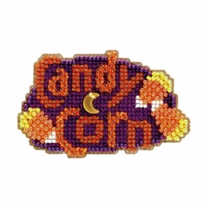 Candy Corn Halloween Cross Stitch Kit Mill Hill 2011 Autumn Harvest - Picture 1 of 3