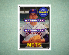 Jack DiLauro New York Mets 1969 Style Custom Baseball Art Card