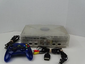 Original Crystal Clear Xbox Limited Edition Bunde with Cables Controller Tested - Picture 1 of 13