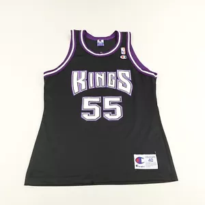 Vintage Sacramento Kings Jersey Medium 40 Black Champion Jason Williams #55 NBA - Picture 1 of 13