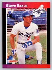 1989  Donruss #84 Steve Sax Los Angeles Dodgers