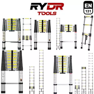 RYDR TOOL Multi-Purpose Folding Aluminium Extendable Non-Slip Telescopic Ladder - Picture 1 of 32