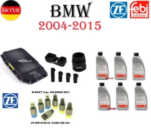 BMW Transmission Valve Body Solenoid Kit Filter Pan 6 Fluids Adapter Sleeves ZF - Picture 1 of 7