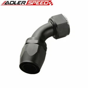 USA AN-20 20AN AN20 45 Degree Swivel Hose End Fitting Adaptor Aluminum Black - Picture 1 of 6