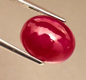 Rubí Natural Cabujón Forma Ovalada 8.50 Ct Certificado Mozambique Rubí Piedra Preciosa - Imagen 1 de 5