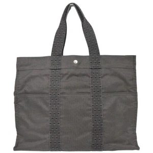 Hermes Gray Canvas Herline Tote GM Handbag 186108 - Picture 1 of 10