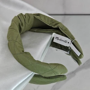Madewell Headband Vintage Moss Green Knotted Quilted Hard Boho Minimalist!! - Picture 1 of 3