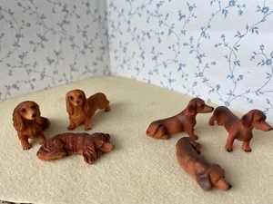Dolls House Dachsund Puppy Puppies Dog Miniature Resin Pet/Animal 1:12 Scale - Picture 1 of 11