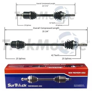 2 Front CV Axle Shafts SurTrack Set for Nissan NX Sentra 200SX FWD 1991-99 1.6L - Picture 1 of 1