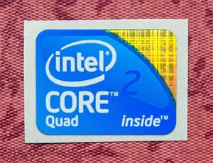 Intel Core 2 Quad Inside Sticker 15.5 x 21mm 2009 Version Logo For Laptop - Afbeelding 1 van 1