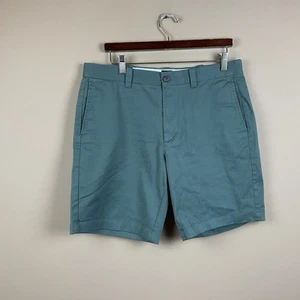 J Crew Chino Shorts Mens 33 X 9 Green Flat Front Cotton Spandex NWOT - Picture 1 of 11
