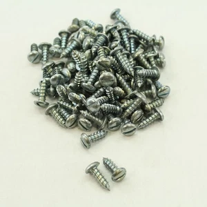 100-Pack #14 Tapping Screws 3/4" Slotted Sheet Metal Zinc-Plated TS57 Boxed - Picture 1 of 4