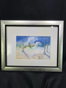 WATER FARMHOUSE SCENE WATERCOLOR PAINTING G KAUFFMAN SIGNED  - Picture 1 of 7