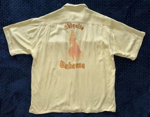 Vtg Tommy Bahama Men’s Shirt Yellow Embroidered Chiquita Bahama Button Up Sz L - Picture 1 of 8