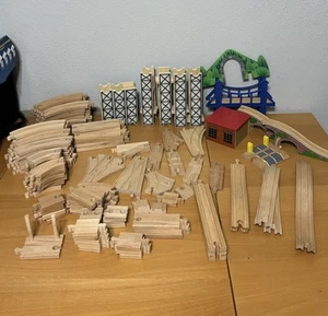 Wooden Train Track Mix Lot Railway Set Compatible w/ Thomas & Friends - Picture 1 of 8