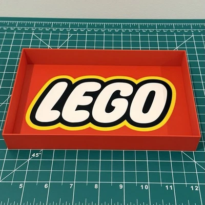 LEGO Sorting Tray for Bricks Minifigures Red Yellow Sign Organizer 8x5x1.25” NEW - Image 1 of 4