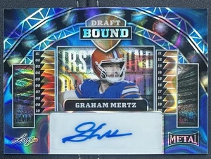 2025 Leaf Metal Draft Bound Graham Mertz Auto#DB-GM1 Blue Lava /12 (AU, RC) - Picture 1 of 2