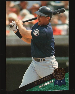 1993 Leaf Baseball #412 - Pete O'Brien - Seattle Mariners  93-836 - Image 1 of 2