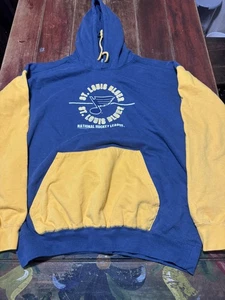 Vintage Men’s St Louis Blues Hoodie NHL Size Large Hockey Pullover - Picture 1 of 8