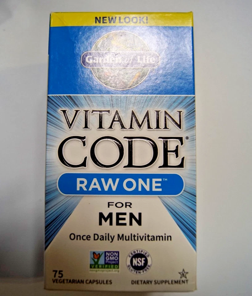 Garden Of Life Vitamin Code Raw One para hombres una vez al día 75 cápsulas 27/01 Foto 1 de 1