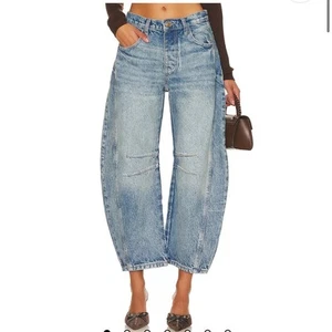 Jeans We The Free Good Luck tiro medio barril talla 25 Free People - Imagen 1 de 13