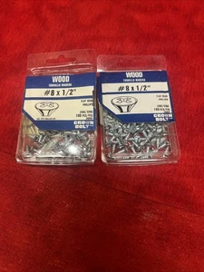 SET BESTEHEND AUS 2 KRONENBOLZEN HOLZSCHRAUBENPAKETEN #8 x 1/2" (UNGEZÄHLT) (h58) - Bild 1 von 6