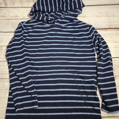 Polo Ralph Lauren Pullover Sudadera con Capucha para Niños Talla 7 Rayas Azules Logo de Poni Foto 1 de 4