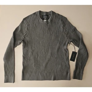 NWT Abercrombie & Fitch Men's Pima Cotton Rib Stitch Crew Neck Stretch Sweater M - Picture 1 of 6