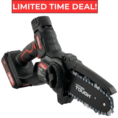 Hyper Tough Chainsaw 6in Pruner Saw Battery Charger Landscaping Power Tools