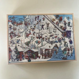 Weihnachten im Skigebiet 1000-teiliges Puzzle von Lee Fearnley / Neu  - Bild 1 von 5