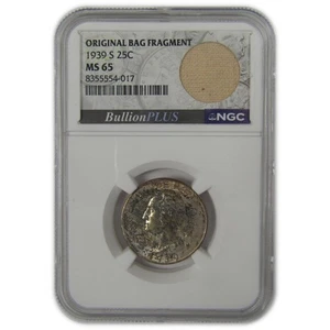 1939 S Washington Quarter MS 65 NGC Bag Fragment Toned SKU:I22595 - Picture 1 of 4