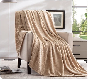 Bertte Throw Blanket 330 GSM Super Soft Lightweight Luxury Fleece Blanket 50x60" - Picture 1 of 81