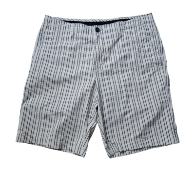 Tommy Bahama Mens 34 Seersucker Shorts Striped Pockets Belted Nylon Chino - Image 1 of 4
