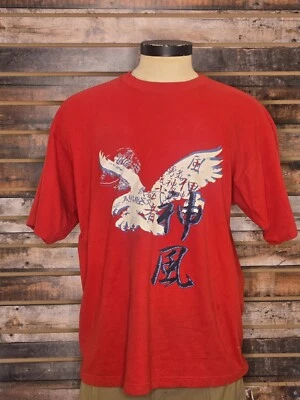 Vintage Y2K Avirex Eagle with Chinese Letters Red 2XL - Изображение 1 из 3
