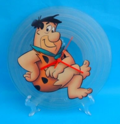 SCREAMING BLUE MESSIAHS CLOCK Upcycled Vinyl Record Pic Disc 12P190 Flintsones - Image 1 of 4