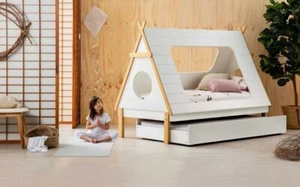 Kids ‘Domayne’ Single Bed & Trundle - Picture 1 of 6