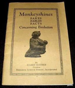 EVOLUTION MONKEYSHINES 1926 BUCHFÄLSCHUNGEN FABEL FAKTEN HARRY RIMMER FORSCHUNG WISSENSCHAFT - Bild 1 von 1